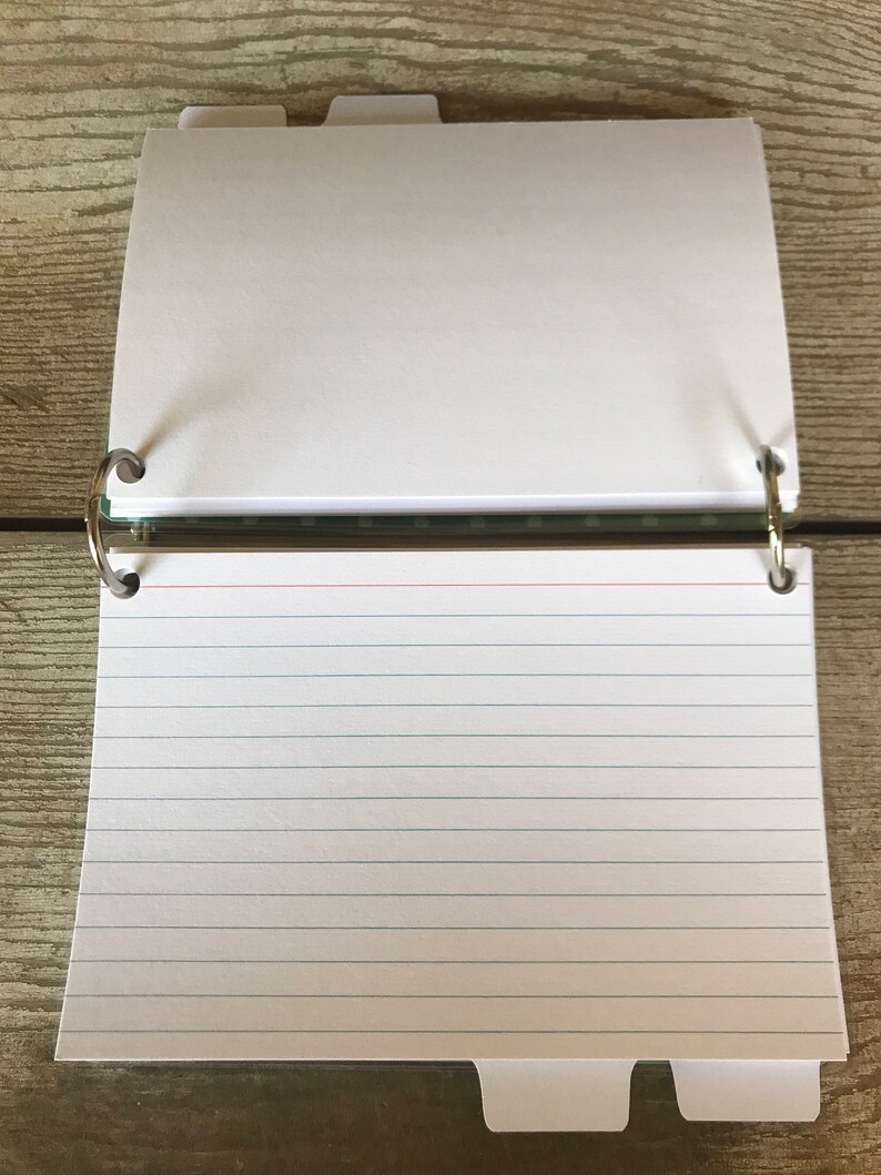 3x5 index cards // index card dividers // index card holder // | Etsy