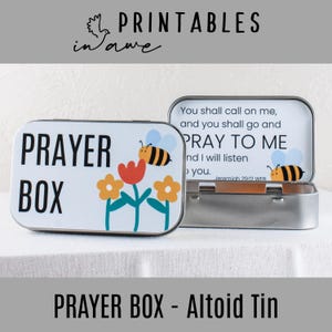 Gebetsbox Printables | DIY Sonntagsschule Basteln für Kinder | Hausschulaktivität | DIY Gebetsboxen | Bibel-Klasse Handwerk