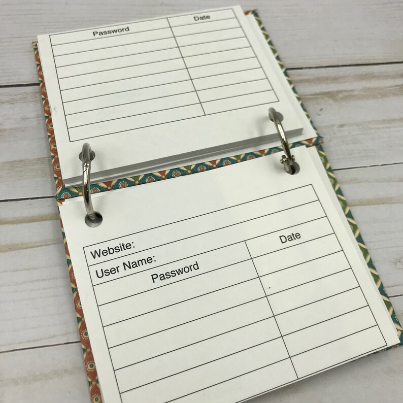 Password book password organizer personalized gift gift Etsy