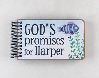 Personalized God's Promises Book: Under the Sea Baby Dedication Gift