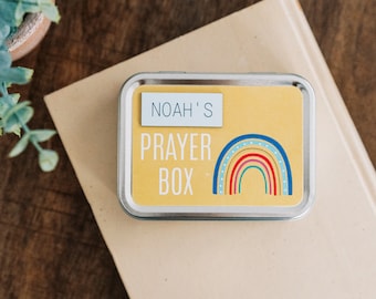 Personalized PRAYER BOX for Kids - Handmade Christian Gift - Encourage Faith, Prayer and Give It To God