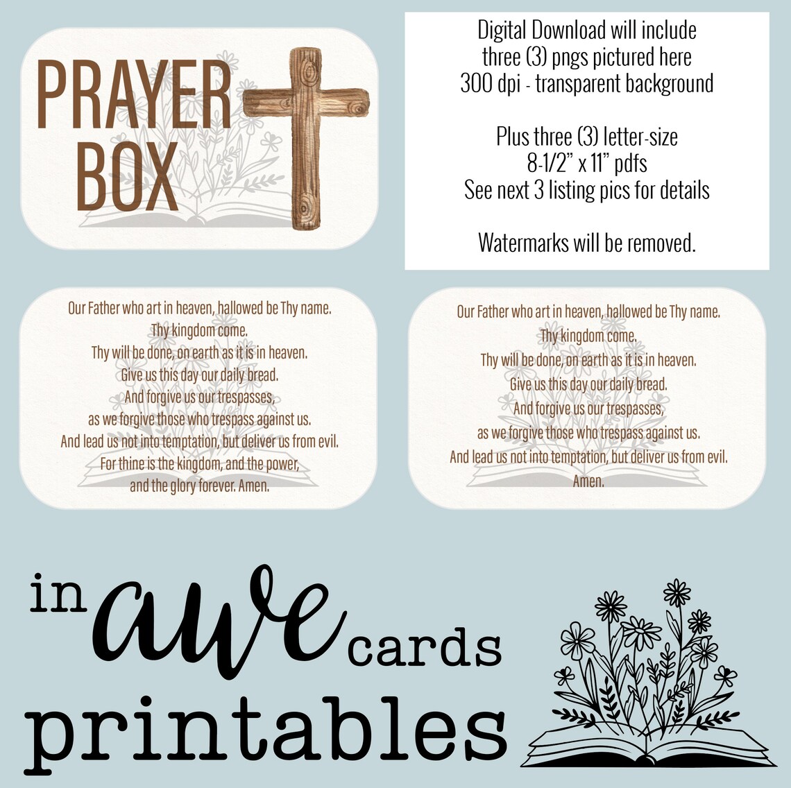 Prayer Box Printable Altoid Tin Diy Tin Craft Kids Craft Etsy