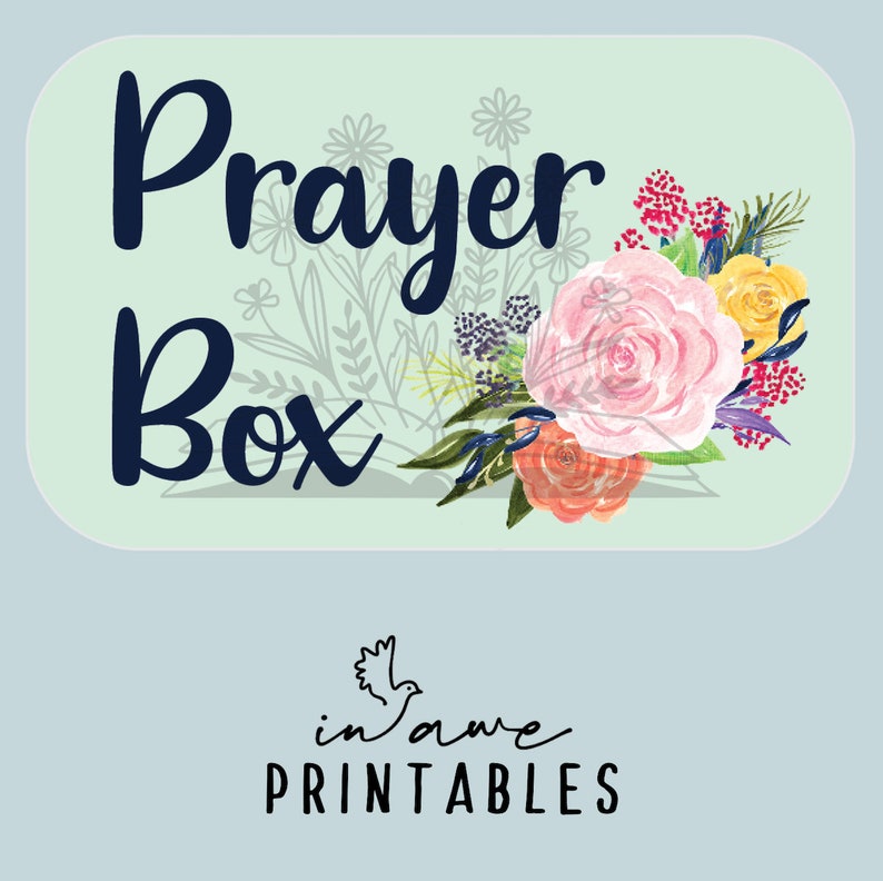 Prayer Box Printable Altoid Tin Diy Tin Craft Kids Craft - Etsy
