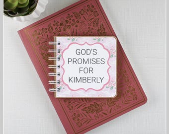 Personalized Christian Book for Girls – Bible Verses & God’s Promises – Custom Faith Gift