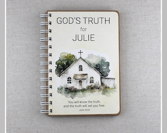 Farmhouse Book of Truth – Mothers Day Present, Spiral Bible Verse Gift, Personalized Christian Book for Mom, Faith Gift