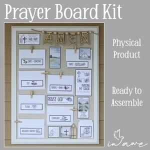 Kit de tableau de prière bricolage - Tableau de prière personnalisable avec des cartes de demande de prière et des porte-enveloppes