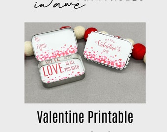 Saint Valentine Favors | Valentines Day Printable | School Valentines | DIY Valentine | Valentines for Friends | Instant Digital Download