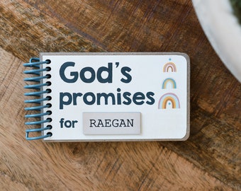 Personalized God's Promise Gift Book Personalized Name + Message  - Keepsake Bible Verses Book for 0-8 Year Olds - Perfect Birthday Present