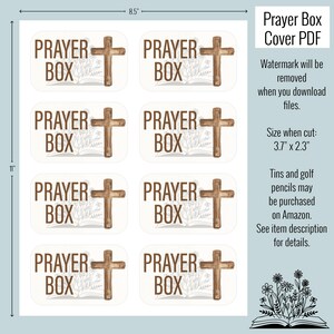 Prayer Box Printable Altoid Tin Diy Tin Craft Kids Craft | Etsy