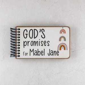 Personalized God's Promise Book with Bible Verses - Unique Gift for Baby Blessing, Baby Dedication or Baby Baptism