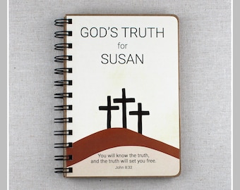 Bold Christian Book of Truth – Pastor Anniversary, Pastor Gifts, Pastor Appreciation Gift, Personalized Christian Book, Spiral Bible Verses