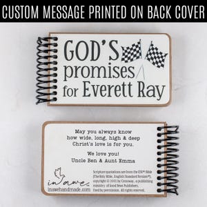 Personalized Baptism Gift Book: God's Promises and Bible Verses with Printed Custom Message image 7