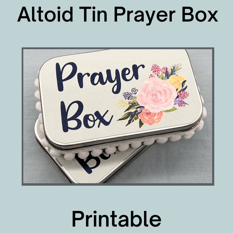 Prayer Box Printable Altoid Tin Diy Tin Craft Kids Craft - Etsy