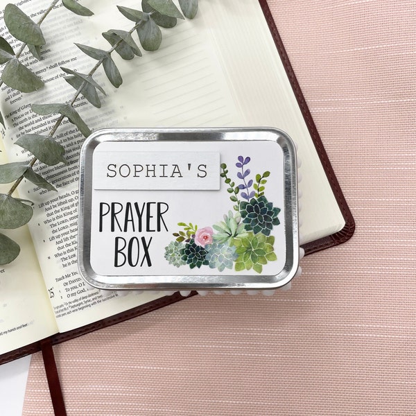 PRAYER BOX Tin - Gift for Christian Friends | Gifts for Bible Study Group | Bulk Christian Gifts | jw pioneer Gifts | jw baptism gift
