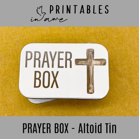 prayer box printable | altoid tin diy | tin craft | kids craft | Sunday school craft | The Lord's Prayer| diy prayer box | VBS craft 2022