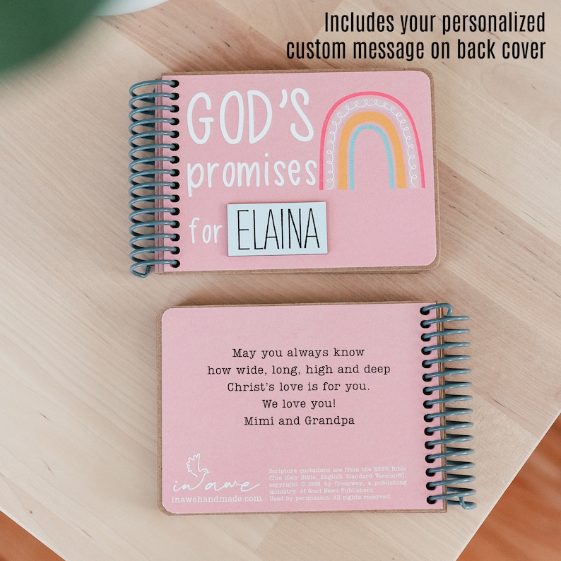 Personalized God's Promises Children's Book Custom Valentines Day Gift for Babies, Toddlers & Kids Age 0-8 image 3