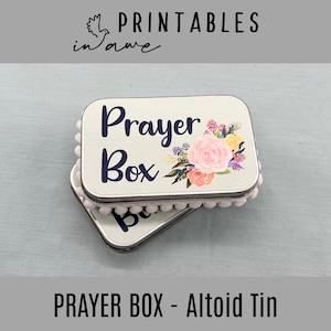 prayer box printable | altoid tin diy | tin craft | kids craft | Sunday school craft | The Lord's Prayer| diy prayer box | VBS craft 2024