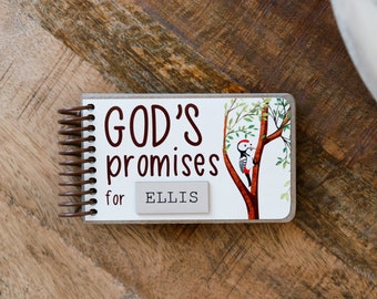 Personalized God's Promise Book for Children - Engraved Christian Baby Book with Seven Bible Verses - Christian Baby Gift