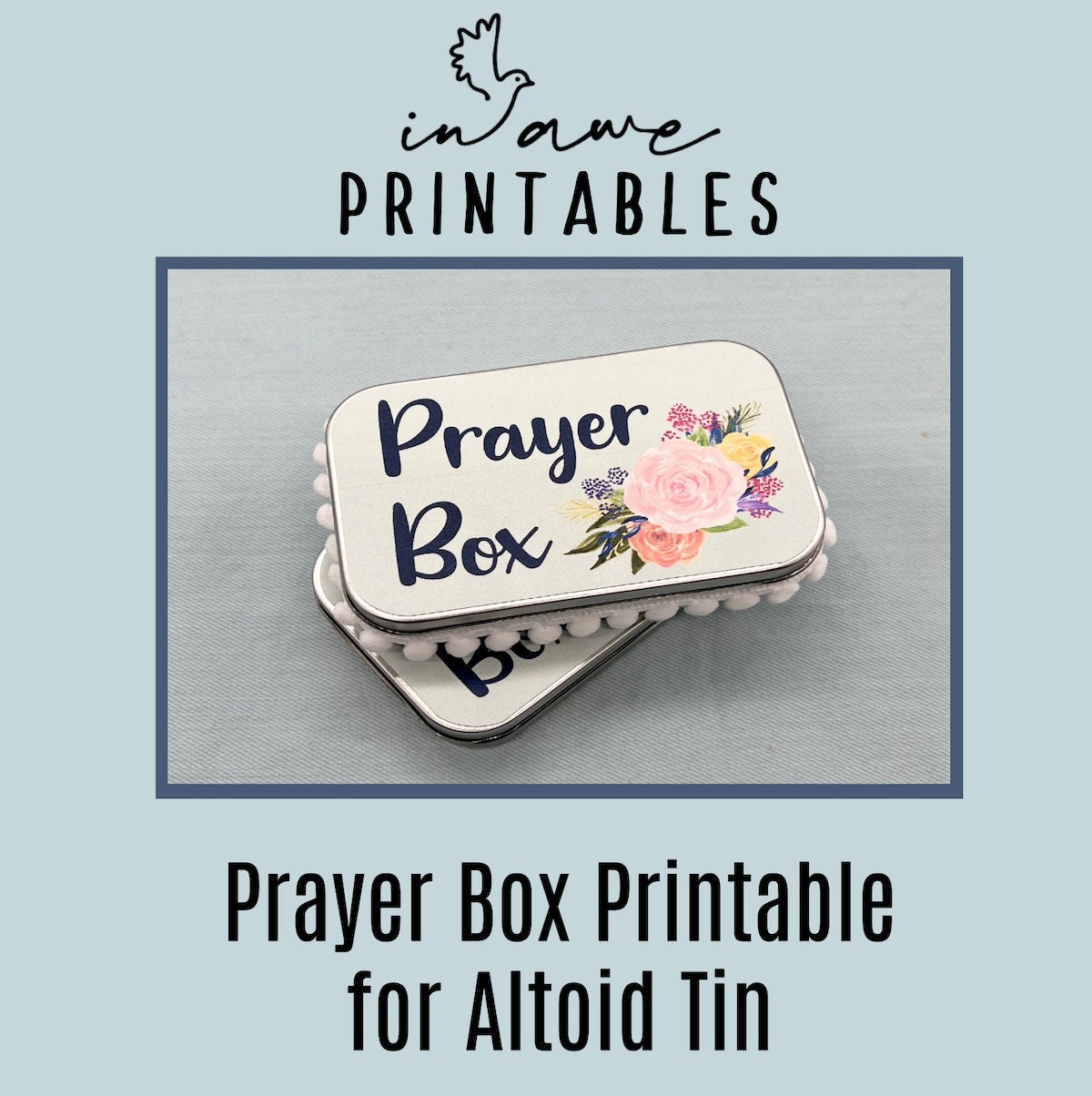 Prayer Box Printable Altoid Tin Diy Tin Craft Kids Craft Etsy Canada