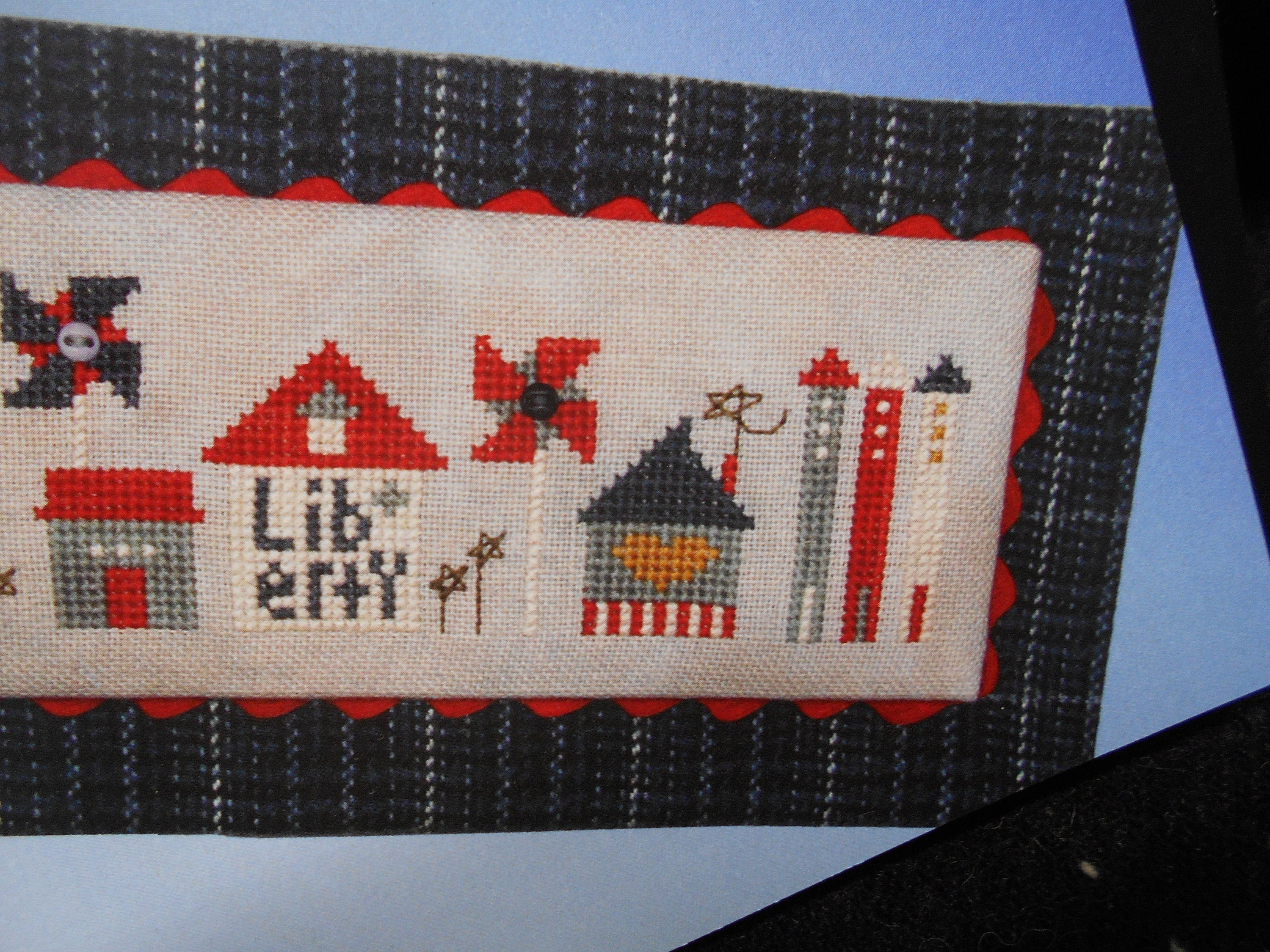 NEW Patriotic Tiny Town Cross Stitch | Etsy