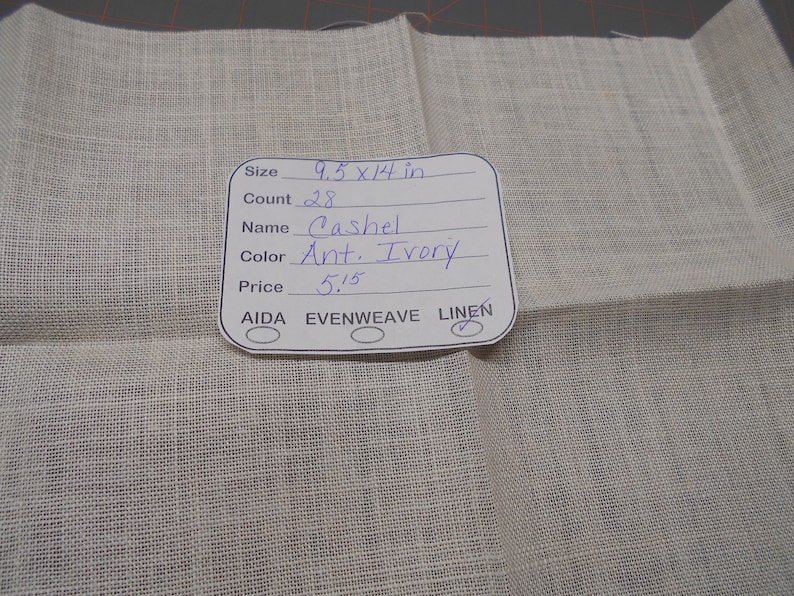 White Cashel Linen 28 Count Zweigart even weave fabric various size options