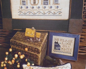 Homespun Elegance Cross Stitch Pattern "No Place Like Home", Sandra Sullivan, PFC - 125, HOME, houses