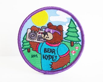 Bear 'Bear Hype' iron on patch