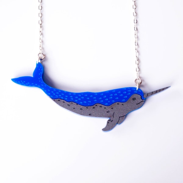 Collana con balena Narwhal [narvalo]