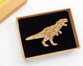 Glitter t-rex dinosaurusbroche