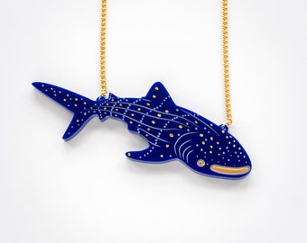 Whale shark blue necklace