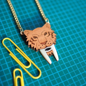 MINI Sabre tooth tiger necklace image 2