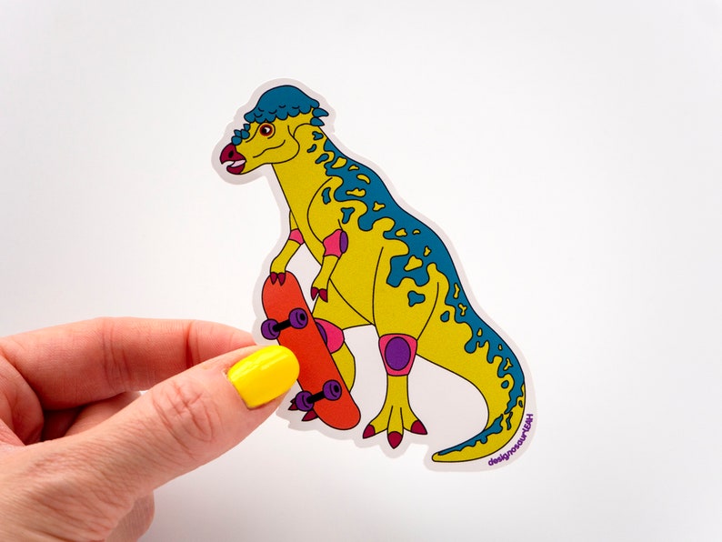 Dinosaur vinyl stickers set of 9 Etsy