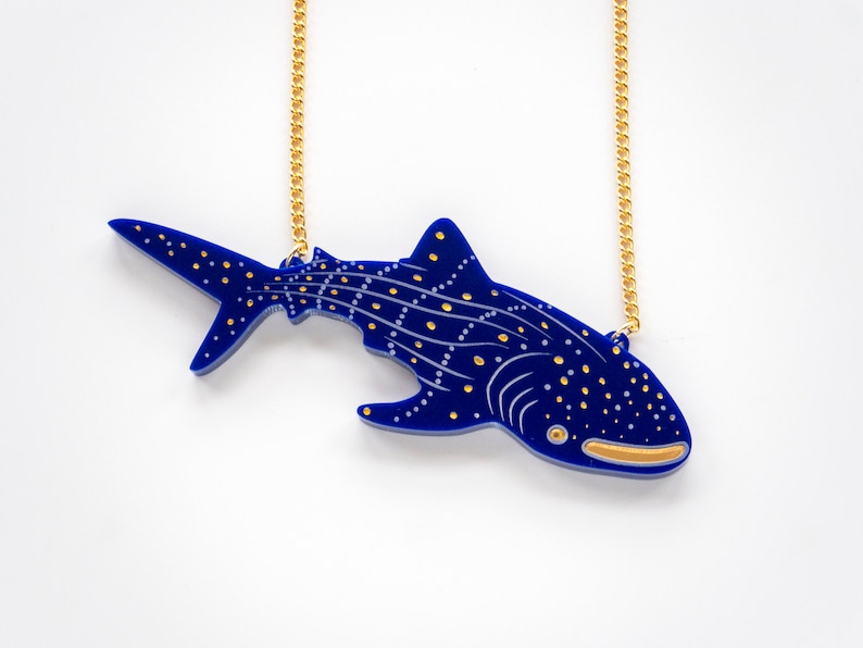 Whale shark blue necklace image 1