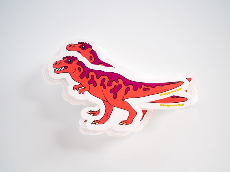 T-rex Vinyl Sticker [pack of 3], Outdoor Waterproof Dinosaur Cut Out ...
