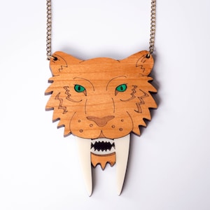 Sabre tooth tiger statement necklace image 1