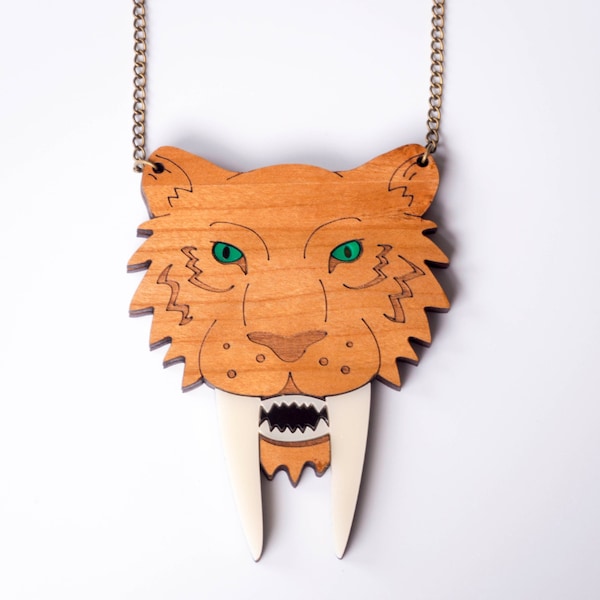 Sabre tooth tiger statement necklace