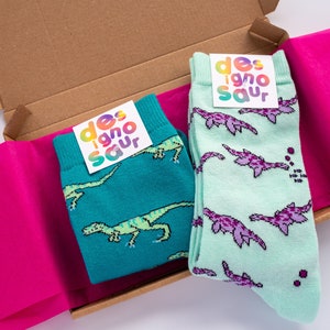 Two pairs of socks dinosaur socks image 10