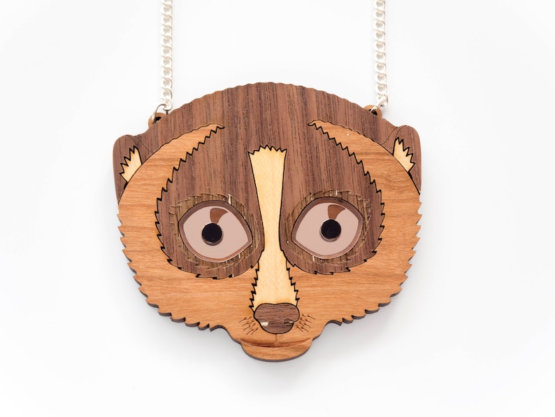 Slow loris primate necklace image 1