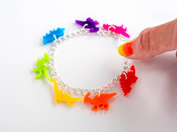 Dinosaur charm bracelet deals