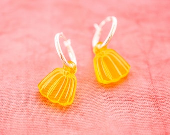 Jelly earrings, Jello hoop in bright acrylic