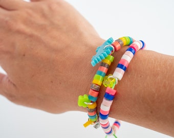 Beaded dinosaur bracelet kit - choose your favourite bead mix!