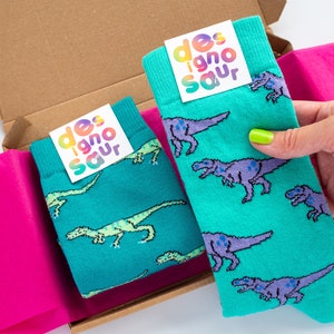 Two pairs of socks - dinosaur socks