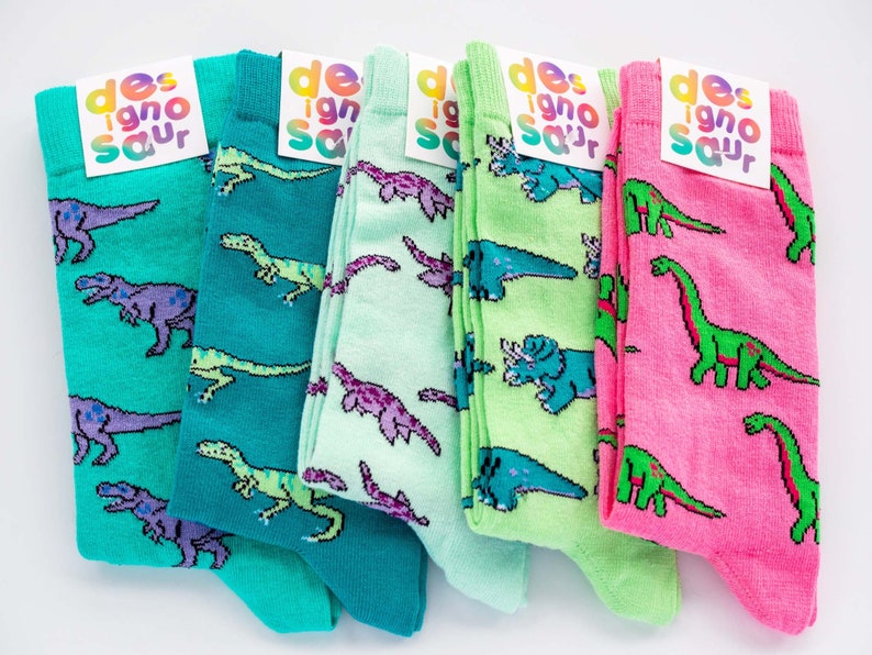 Two pairs of socks dinosaur socks image 3