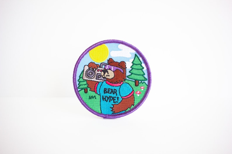 Bear 'Bear Hype' iron on patch image 1