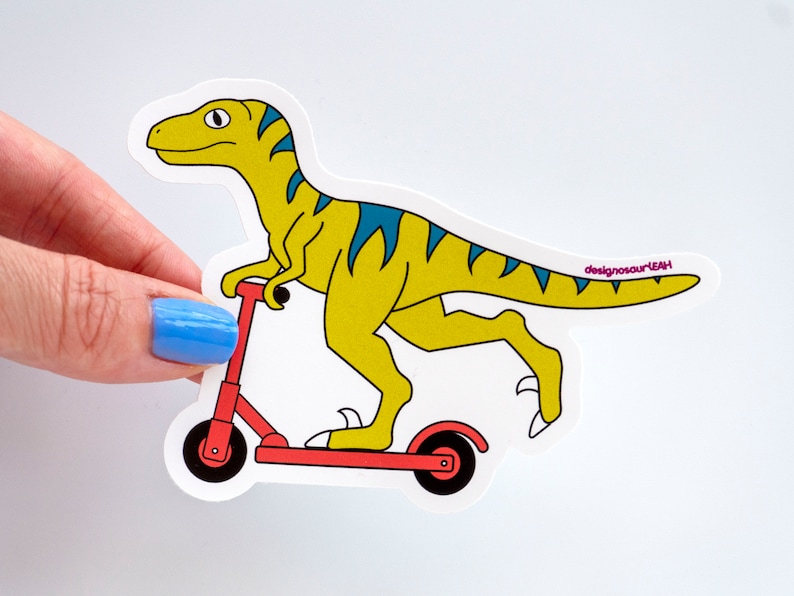 Micro Scooter Dinosaur Vinyl Sticker pack of 3 Etsy