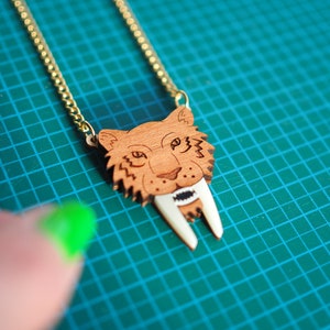 MINI Sabre tooth tiger necklace image 3