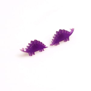 Stegosaurus dinosaur stud earrings
