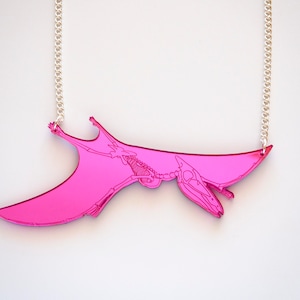 Pterodactyl dinosaur skeleton necklace