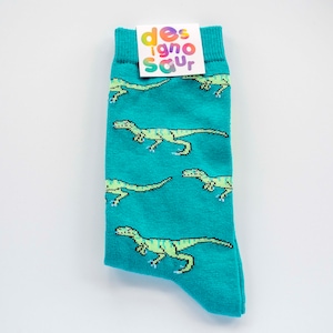 Raptor dinosaur socks - gift for him