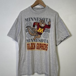 Vintage 90s Minnesota Golden Gophers T-Shirt Graphic Varsity Tee Size L